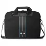 BMW τσάντα laptop 16 inch μαύρο νάιλον μπλε ρίγα