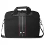 BMW τσάντα laptop 16 inch μαύρο νάιλον κόκκινη ρίγα
