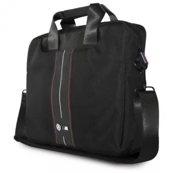 BMW τσάντα laptop 16 inch μαύρο νάιλον κόκκινη ρίγα