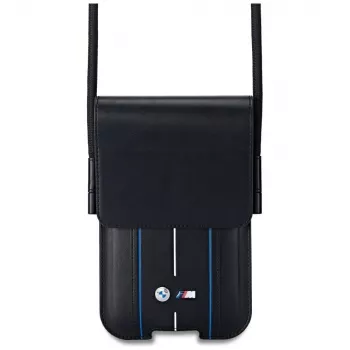 BMW Θήκη τηλεφώνου Blue Stripes Μαύρη