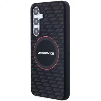 AMG AMHMS24M23SMRK σκληρή θήκη σιλικόνης Carbon Pattern MagSafe για Samsung Galaxy S24+ (SM-S926) - μαύρη