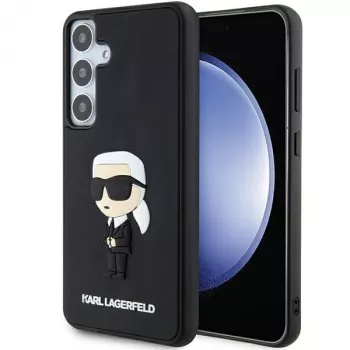 Karl Lagerfeld KLHCS24M3DRKINK σκληρή θήκη 3D Rubber Ikonik για Samsung Galaxy S24+ μαύρη
