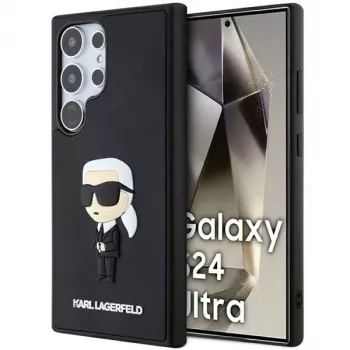 Karl Lagerfeld KLHCS24L3DRKINK σκληρή θήκη 3D Rubber Ikonik για Samsung Galaxy S24 Ultra - μαύρη