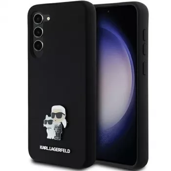 Karl Lagerfeld KLHCS23MSMHKCNPK σκληρή θήκη για Samsung Galaxy S23+ S916, σιλικόνη, μαύρη, Karl & Choupette Metal Pin