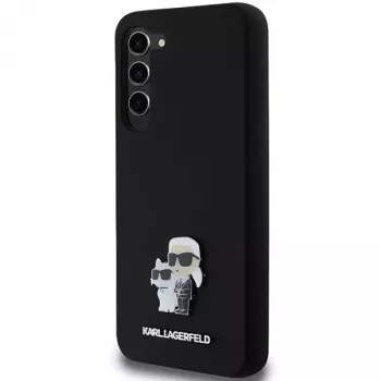 Karl Lagerfeld KLHCS23MSMHKCNPK σκληρή θήκη για Samsung Galaxy S23+ S916, σιλικόνη, μαύρη, Karl & Choupette Metal Pin