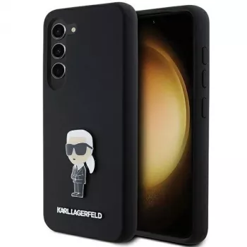 Karl Lagerfeld Ikonik Metal Pin θήκη σιλικόνης για Samsung Galaxy S23 - μαύρη