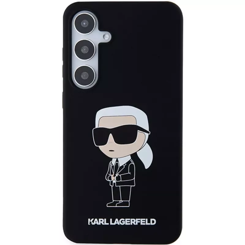 Karl Lagerfeld Ikonik θήκη σιλικόνης για Samsung Galaxy S24 - μαύρη