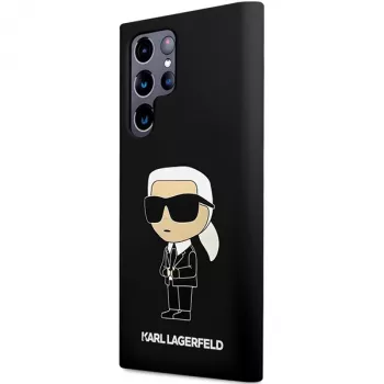 Karl Lagerfeld Ikonik θήκη σιλικόνης για Samsung Galaxy S24 Ultra - μαύρη
