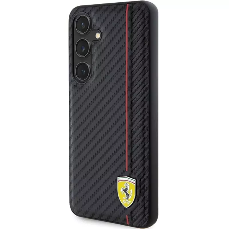 Ferrari FEHCS24MN3DUR S24+ S926 μαύρη σκληρή θήκη Carbon Printed Line