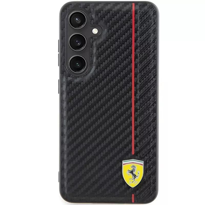 Ferrari FEHCS24MN3DUR S24+ S926 μαύρη σκληρή θήκη Carbon Printed Line