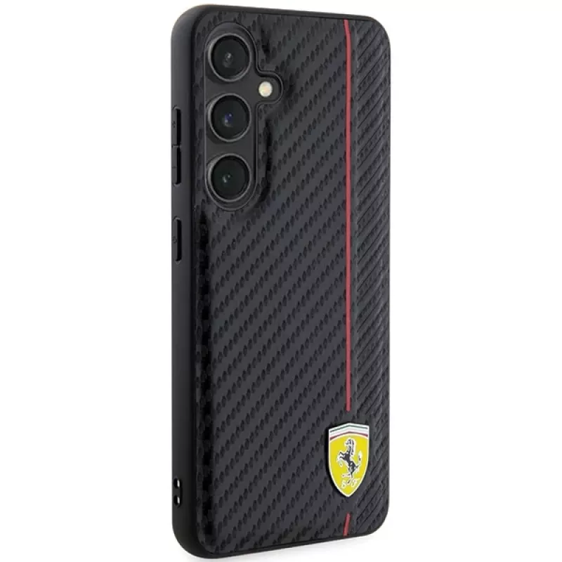 Ferrari FEHCS24MN3DUR S24+ S926 μαύρη σκληρή θήκη Carbon Printed Line