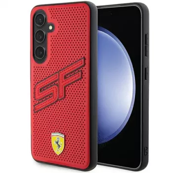 Ferrari FEHCS24SPINR S24 S921 κόκκινη σκληρή θήκη Big SF Perforated για Samsung Galaxy S24