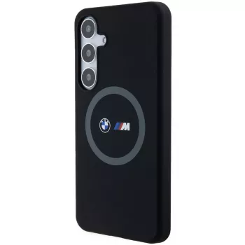 BMW M Collection σκληρή θήκη σιλικόνης με δακτύλιο MagSafe για Samsung Galaxy S24+ (SM-S926) - μαύρη