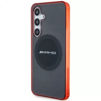 AMG AMHMS24S23HBCK σκληρή θήκη για Samsung Galaxy S24, μαύρη/διαφανής, MagSafe, Bicolor