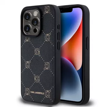 Karl Lagerfeld iPhone 15 Pro Max 6,7 ιντσών μαύρη προστατευτική θήκη Karl Head MagSafe