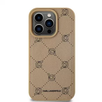 Karl Lagerfeld KLHMP15XPGKHPHE iPhone 15 Pro Max 6,7 ιντσών μπεζ πίσω κάλυμμα Karl Heads MagSafe