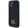 KARL LAGERFELD θήκη MagSafe Silicone Shadow Metal Initial για iPhone 15 μαύρη