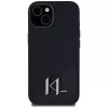 KARL LAGERFELD θήκη MagSafe Silicone Shadow Metal Initial για iPhone 15 μαύρη