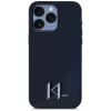 KARL LAGERFELD θήκη MagSafe Silicone Shadow Metal Initial για iPhone 15 Pro, μαύρη