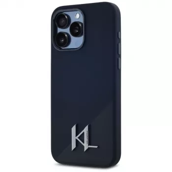 Karl Lagerfeld θήκη MagSafe Silicone Shadow Metal Initial για iPhone 15 Pro Max μαύρη