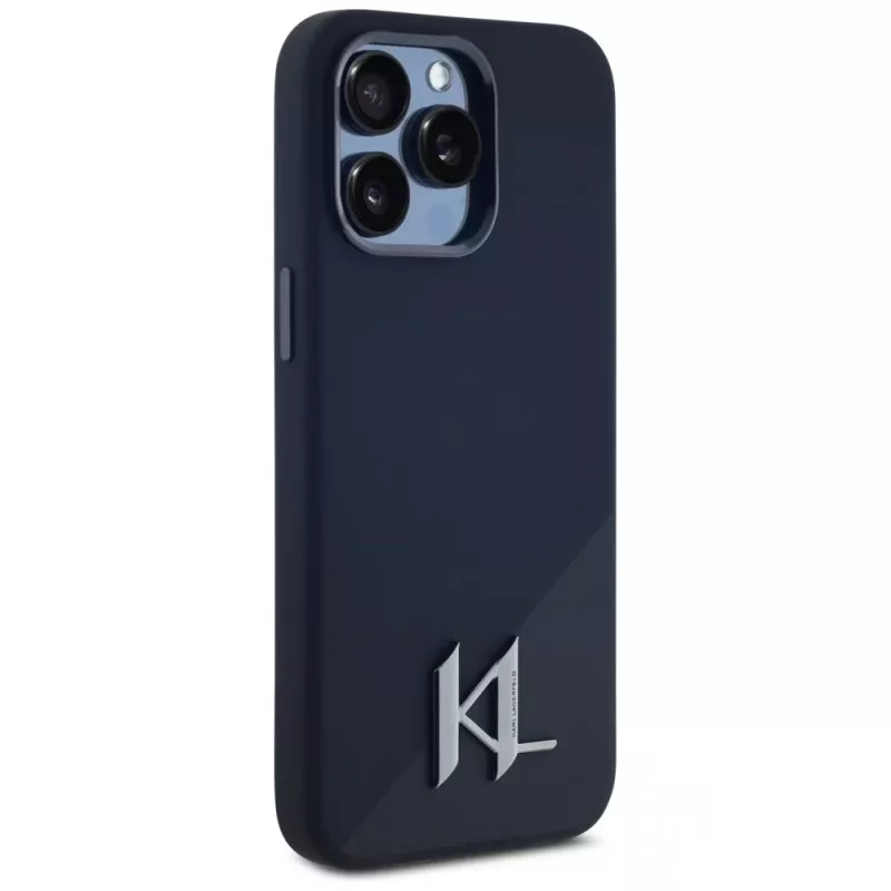 Karl Lagerfeld θήκη MagSafe Silicone Shadow Metal Initial για iPhone 15 Pro Max μαύρη
