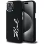 KARL LAGERFELD θήκη Silicone Metal Script Logo για Apple iPhone 15, μαύρη