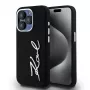 Karl Lagerfeld KLHCP15LSCMSMVK Hardcase Silicone Metal Script Logo για iPhone 15 Pro 6.1 μαύρο