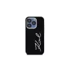 KARL LAGERFELD θήκη Silicone Metal Script Logo για Apple iPhone 15 Pro Max, μαύρη