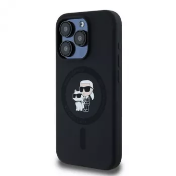 Karl Lagerfeld KLHMP15LSCMKCRHK iPhone 15 Pro 6.1 μαύρο Hardcase Silicone Karl & Choupette MagSafe