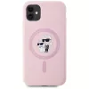 KARL LAGERFELD θήκη MagSafe Silicone Karl&Choupette για iPhone 11 ροζ