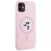 KARL LAGERFELD θήκη MagSafe Silicone Karl&Choupette για iPhone 11 ροζ