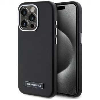Karl Lagerfeld θήκη MagSafe Metal Plate για iPhone 15 Pro Max μαύρη