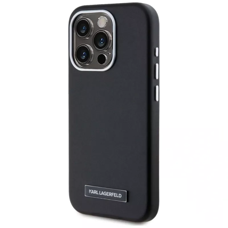 Karl Lagerfeld θήκη MagSafe Metal Plate για iPhone 15 Pro Max μαύρη