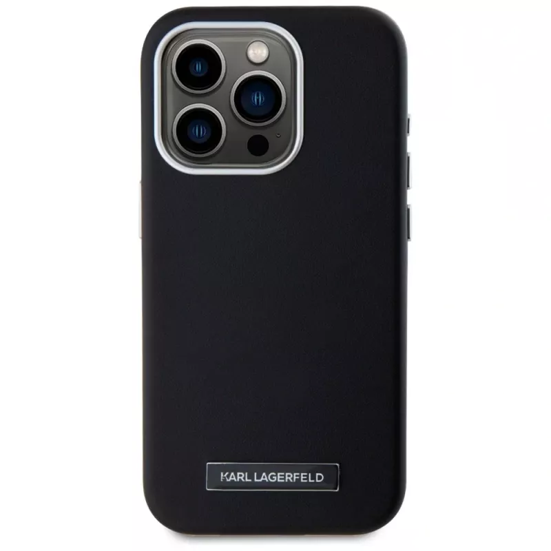 Karl Lagerfeld θήκη MagSafe Metal Plate για iPhone 15 Pro Max μαύρη