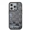 KARL LAGERFELD πίσω κάλυμμα Liquid Glitter Monogram Gradient για Apple iPhone 15 Pro, μαύρο