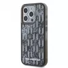 KARL LAGERFELD πίσω κάλυμμα Liquid Glitter Monogram Gradient για Apple iPhone 15 Pro, μαύρο