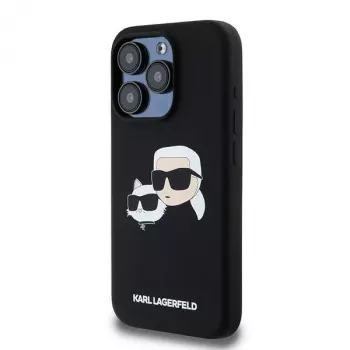Karl Lagerfeld KLHMP15LSKCHPPLK iPhone 15 Pro 6,1 μαύρο Hardcase Silicone Karl & Choupette MagSafe