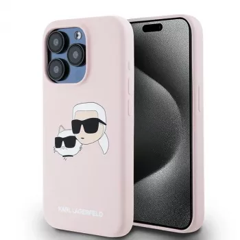 Karl Lagerfeld KLHMP15XSKCHPPLP iPhone 15 Pro Max 6,7 ιντσών ροζ Hardcase σιλικόνης Karl & Choupette MagSafe