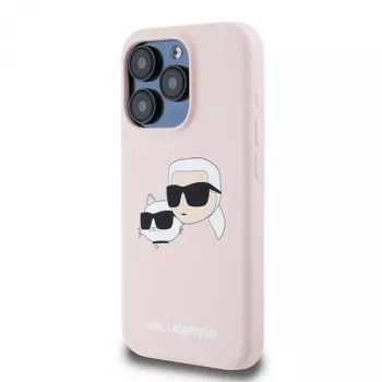 Karl Lagerfeld KLHMP15XSKCHPPLP iPhone 15 Pro Max 6,7 ιντσών ροζ Hardcase σιλικόνης Karl & Choupette MagSafe