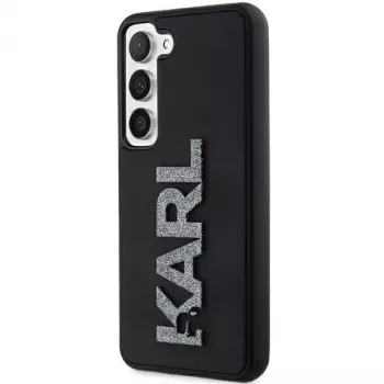 Karl Lagerfeld KLHCS24S3DMBKCK Σκληρή θήκη για Samsung Galaxy S24, Μαύρη, 3D Rubber Glitter Logo
