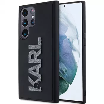 Karl Lagerfeld KLHCS24L3DMBKCK Σκληρή θήκη Samsung Galaxy S24 Ultra Μαύρη 3D Rubber Glitter Logo