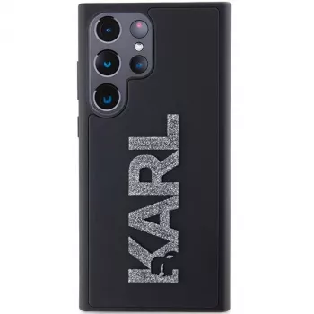 Karl Lagerfeld KLHCS24L3DMBKCK Σκληρή θήκη Samsung Galaxy S24 Ultra Μαύρη 3D Rubber Glitter Logo