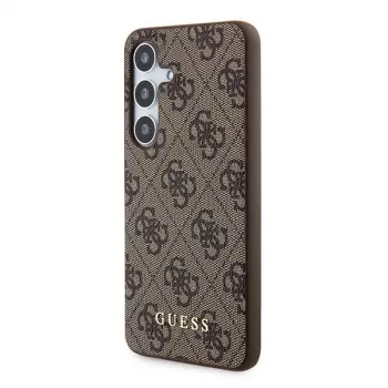 Guess GUOHCSA35G4GFBR A35 Σκληρή θήκη 4G Metal Gold Logo για Samsung Galaxy A35 - Καφέ