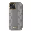 DKNY DKHMP14SPCPVSLE Θήκη iPhone 14 6,1 ίντσες Μπεζ Σκληρή Δερμάτινη Καρό Mono Pattern MagSafe