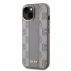 DKNY DKHMP14SPCPVSLE Θήκη iPhone 14 6,1 ίντσες Μπεζ Σκληρή Δερμάτινη Καρό Mono Pattern MagSafe