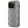 DKNY DKHMP14LPCPVSLE Σκληρή θήκη Δερμάτινη Checkered Mono Pattern MagSafe για iPhone 14 Pro 6,1 Μπεζ