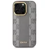DKNY DKHMP14LPCPVSLE Σκληρή θήκη Δερμάτινη Checkered Mono Pattern MagSafe για iPhone 14 Pro 6,1 Μπεζ