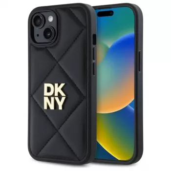 DKNY DKHCP14SPQDSLK Quilted Stack Logo Πίσω Κάλυμμα για Apple iPhone 14 6,1 ίντσες Μαύρο