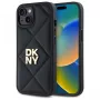 DKNY DKHCP14SPQDSLK Quilted Stack Logo Πίσω Κάλυμμα για Apple iPhone 14 6,1 ίντσες Μαύρο