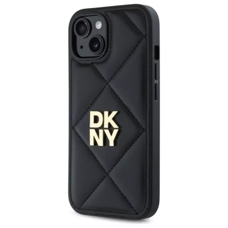 DKNY DKHCP14SPQDSLK Quilted Stack Logo Πίσω Κάλυμμα για Apple iPhone 14 6,1 ίντσες Μαύρο